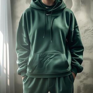 Green Hoodie and Sweatpants Set
